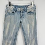 Miss Me Jeans 28 skinny embellished rhinestone flap pockets low rise light wash Photo 3