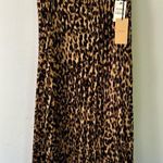 Halogen NWT  Pleated Cougar Print Skirt XL Photo 0