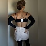 Forever 21  Crop Top NEW Black Long Sleeve Large Stretchy Photo 5