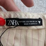 ZARA XXL Babydoll Cami Tank Top Pleated V-Neck Whimsy Romantic Striped Festival Photo 7