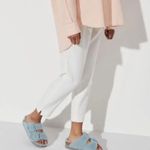 Papillio Birkenstock Arizona Big Buckle Shearling Sandals in Blue, Size 38, NWT Blue Photo 4