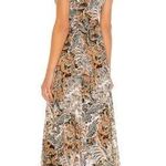 Free People Forever Yours Smocked Slip Maxi Dress Small Brown Black Floral Boho Photo 1