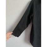 Soft Surroundings  Linen Outer Banks Black Long Sleeve Button Down Shirt Size M Photo 6