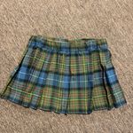 Sport Kilt Skirt Large Blue Green Plaid Pleated Scottish Adjustable Woman’s Photo 2