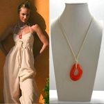 Free People Summertime Cord Choker in Red NWT Bohemian Rare HTF Necklace Photo 1