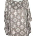 Time & Tru NEW  Pink Off The Shoulder Boho Shirred Peasant Flutter Sleeve Top S Photo 3