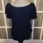 Hollister NWT Womens Navy Blue Babydoll Shirt Top Blouse Small New Photo 2