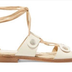 Rag and Bone  Evelyn Tie Up  Gladiator Sandals in Ivory Size 8.5 Photo 0