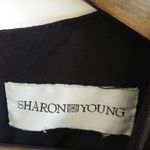 Sharon Young M Black Formal Midi Dress Funeral Size 10 Photo 4