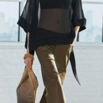 ZARA NWT RELAXED MID-WAIST WAXED JEANS In Brown US -6 Photo 0