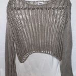 Princess Polly  Knit Top Long Sleeve Crocheted Photo 1