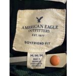 American Eagle  Outfitters Boyfriend Fit Sz Medium Green Flannel Viscose plaid Photo 4