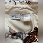 VTG Spiegel Women's Sz L Tiger 100% Silk Shirt Cream Oversized Graphic Brown Size L Photo 3