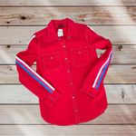 NWT Empyre Red Button Snap Down Work Shirt with Stripe Long Sleeves M Size M Photo 11