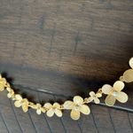 Oscar de la Renta  Gold Floral Necklace Photo 3