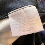 Threads 4 Thought  Cropped Leggings Mesh Black Blue Feather Print Small Photo 5