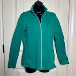 Tommy Bahama ARUBA Sweatshirt Women's Small Green 1/2 Zip Jacket $128 Photo 1