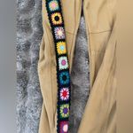 Custom crochet panel jeans size XS Tan Photo 2