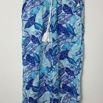 Sigrid Olsen  Tropical Linen Pants Size Medium Flowy Beach Summer Vacation Boho Photo 1