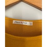 Heart & Hips Mustard Yellow Crop Top with Green Trim Size Large Photo 3