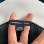 American Eagle  Outfitters Dark Green Textured Peasant Blouse Lace Detail Medium Photo 4