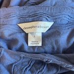 Christopher & Banks Christoper & Banks 3/4 Sleeve Ripple Textured Boatneck TShirt Blue Size Large Photo 4