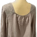 Soft Surroundings  Gauze Embroidered Blouse Peasant Boho Milk Maid Cottagecore M Photo 6