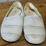 L.L.Bean  Women's Slip On Espadrille Shoes Size 9.5 Medium Beige Purple Stripe Photo 5
