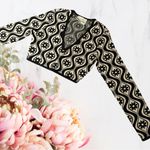 Free People 🍁 Finders Keepers Black and White Fitted Crop Top Photo 5