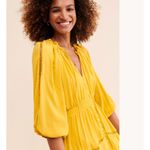 Anthropologie En Elly Sunset Tiered Golden Yellow Maxi Dress S Photo 1