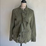 Banana Republic  Ruffle Utility Army Green Jacket Size XS Photo 4