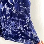 Gap  Button Front Tiered Blue Floral Print Babydoll Dress size Large Photo 5