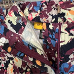 St. John Abstract Floral Multicolor Straight Leg Cropped Pants Size 8 Photo 3