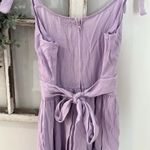 NWT Miami Francesca's Darla Ruffled Maxi Midi Tiered Tie Dress Lilac Spring SZ M Purple Size M Photo 6
