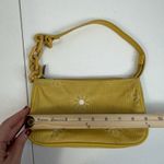 Art Class Y2K Style Mini Bag Wristlet Yellow Corduroy Purse Embroidered Flowers Cottage Photo 10