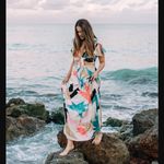 Lulus Two-Piece Maxi Dress / Skirt Set NWT XL Daydreaming White Print Blogger Photo 1