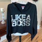 Miss Popular Black Top Hoodie Long Sleeve 1X Photo 0
