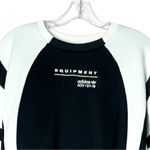 Adidas Sweatshirt Womens Small Black White Colorblock EQT Originals Streetwear Photo 2