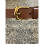 Frye NEW Women's Belt Size Large Brown cognac Leather Gold Buckle L-XL Photo 1