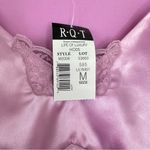 Vintage Y2K Satin Babydoll Tank Top by R.Q.T. Sz M NWT Deadstock Pink Lace Size M Photo 5