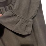 Aryeh  grey faux suede THREE-QUARTER bell SLEEVE DRESS in medium Photo 1