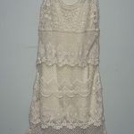 American Eagle  Outfitters Cream Lace Mini Dress Photo 2