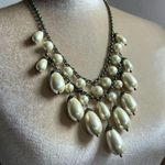 Talbots  Cream faux tear drop Pearl Cascade Necklace Photo 0