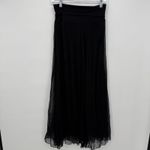 Matty M Black Foldover Long Skirt Stretchy Size Small Photo 5