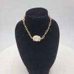 Mother of Pearl Women's Bracelet Gold Adjustable Paperclip Chain Fashion Jewelry Photo 9