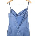 We Wore What Satin Charmeuse Cowl Midi Slate Blue 4 NWT Photo 2