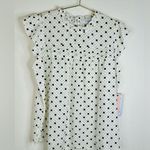 Sweet Rain Women’s 1X Polka Dot Ruffle Sleeve Blouse Flowy Lightweight Plus Size Photo 2