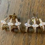 PRELOVED GOLD TONE HUGGIE STYLE STUD EARRINGS Photo 0