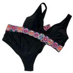 NWT Black and Multicolor Women's Swimwear Set Photo 1