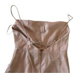 BHLDN Anthropologie Remy Cowl Neck Faux Wrap Satin Gown Blush Rose Photo 5